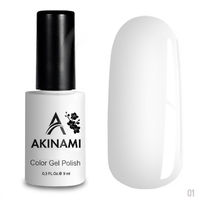 Гель-лак Akinami   №1 White, 9 мл