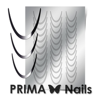 Металлизированные наклейки Prima Nails. Арт.CL-001, Серебро