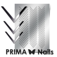 Металлизированные наклейки Prima Nails. Арт.CL-003, Серебро