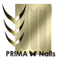 Металлизированные наклейки Prima Nails. Арт.CL-004, Золото