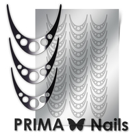 Металлизированные наклейки Prima Nails. Арт.CL-005, Серебро
