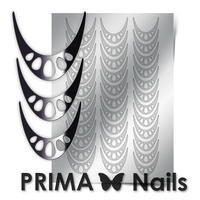 Металлизированные наклейки Prima Nails. Арт.CL-006, Серебро