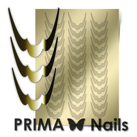 Металлизированные наклейки Prima Nails. Арт.CL-009, Золото