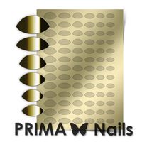 Металлизированные наклейки Prima Nails. Арт.CL-010, Золото
