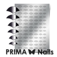 Металлизированные наклейки Prima Nails. Арт.CL-011, Серебро