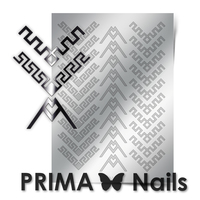 Металлизированные наклейки Prima Nails. Арт.CL-012, Серебро