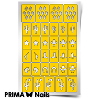 Трафарет для дизайна ногтей PrimaNails. Дикий запад