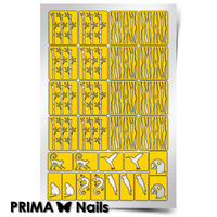 Трафарет для дизайна ногтей PrimaNails. Джунгли