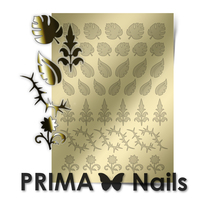 Металлизированные наклейки Prima Nails. Арт. FL-03, Золото