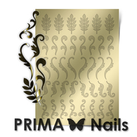 Металлизированные наклейки Prima Nails. Арт. FL-04, Золото