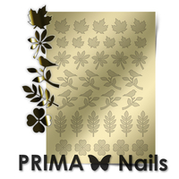 Металлизированные наклейки Prima Nails. Арт. FL-05, Золото