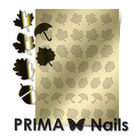 Металлизированные наклейки Prima Nails. Арт. FL-06, Золото