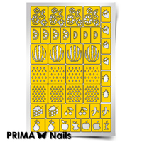 Трафарет для дизайна ногтей PrimaNails. Фруктовый сад