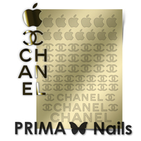Металлизированные наклейки Prima Nails. Арт. FSH-01, Золото