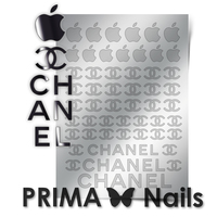 Металлизированные наклейки Prima Nails. Арт. FSH-01, Серебро