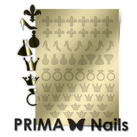 Металлизированные наклейки Prima Nails. Арт. FSH-03, Золото