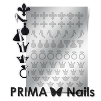 Металлизированные наклейки Prima Nails. Арт. FSH-03, Серебро