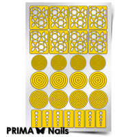 Трафарет для дизайна ногтей PrimaNails. Геометрия. Круги