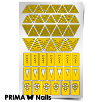 Трафарет для дизайна ногтей PrimaNails. Геометрия. Треугольники