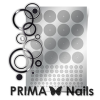 Металлизированные наклейки Prima Nails. Арт. GM-02, Серебро