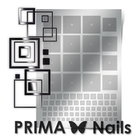 Металлизированные наклейки Prima Nails. Арт. GM-03, Серебро