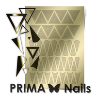 Металлизированные наклейки Prima Nails. Арт. GM-04, Золото