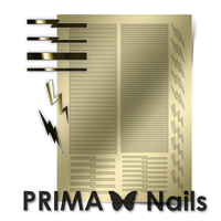 Металлизированные наклейки Prima Nails. Арт. GM-05, Золото