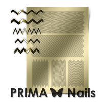 Металлизированные наклейки Prima Nails. Арт. GM-06, Золото