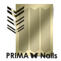 Металлизированные наклейки Prima Nails. Арт. GM-07, Золото