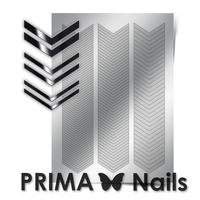Металлизированные наклейки Prima Nails. Арт. GM-07, Серебро