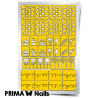 Трафарет для дизайна ногтей PrimaNails. Кондитерская