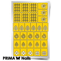 Трафарет для дизайна ногтей PrimaNails. Листья