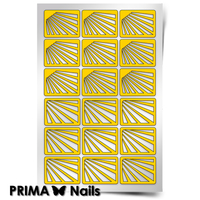 Трафарет для дизайна ногтей PrimaNails. Лучи солнца
