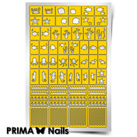 Трафарет для дизайна ногтей PrimaNails. Морское дно