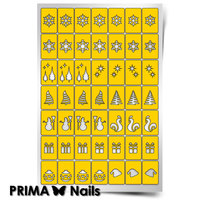 Трафарет для дизайна ногтей PrimaNails. Новогоднее чудо