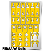 Трафарет для дизайна ногтей PrimaNails. Новый Год