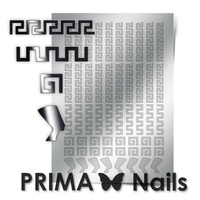Металлизированные наклейки Prima Nails. Арт.OR-001, Серебро