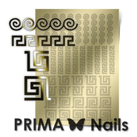 Металлизированные наклейки Prima Nails. Арт.OR-004, Золото