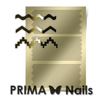 Металлизированные наклейки Prima Nails. Арт.OR-005, Золото