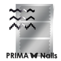 Металлизированные наклейки Prima Nails. Арт.OR-005, Серебро