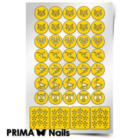 Трафарет для дизайна ногтей PrimaNails. Оригами
