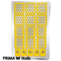Трафарет для дизайна ногтей PrimaNails. Пчелиные соты