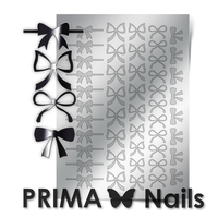 Металлизированные наклейки Prima Nails. Арт.PR-001, Серебро