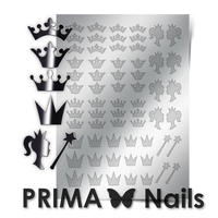 Металлизированные наклейки Prima Nails. Арт.PR-002, Серебро