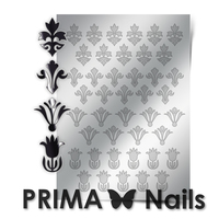 Металлизированные наклейки Prima Nails. Арт.PR-004, Серебро