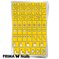 Трафарет для дизайна ногтей PrimaNails. Принцесса