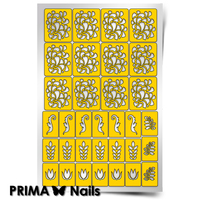 Трафарет для дизайна ногтей PrimaNails. Растительный узор - 2