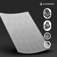 Трафарет для дизайна ногтей "RockNailStar" Мини. Бабочки