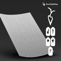 Трафарет для дизайна ногтей "RockNailStar" Мини. Профили