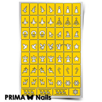 Трафарет для дизайна ногтей PrimaNails. Рождество